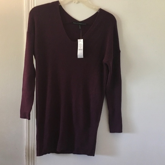 White House Black Market Sweaters - cashmere blend White House Black Market Plum V-Neck Sweater